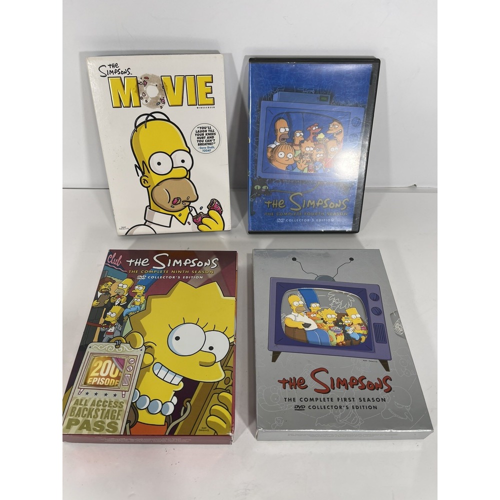 The Simpsons Bundle Season 1 & 9 Complete DVD Box Set + Movie + Season 4 Disk 3